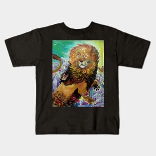 Mystic Crystal Lion Kids T-Shirt